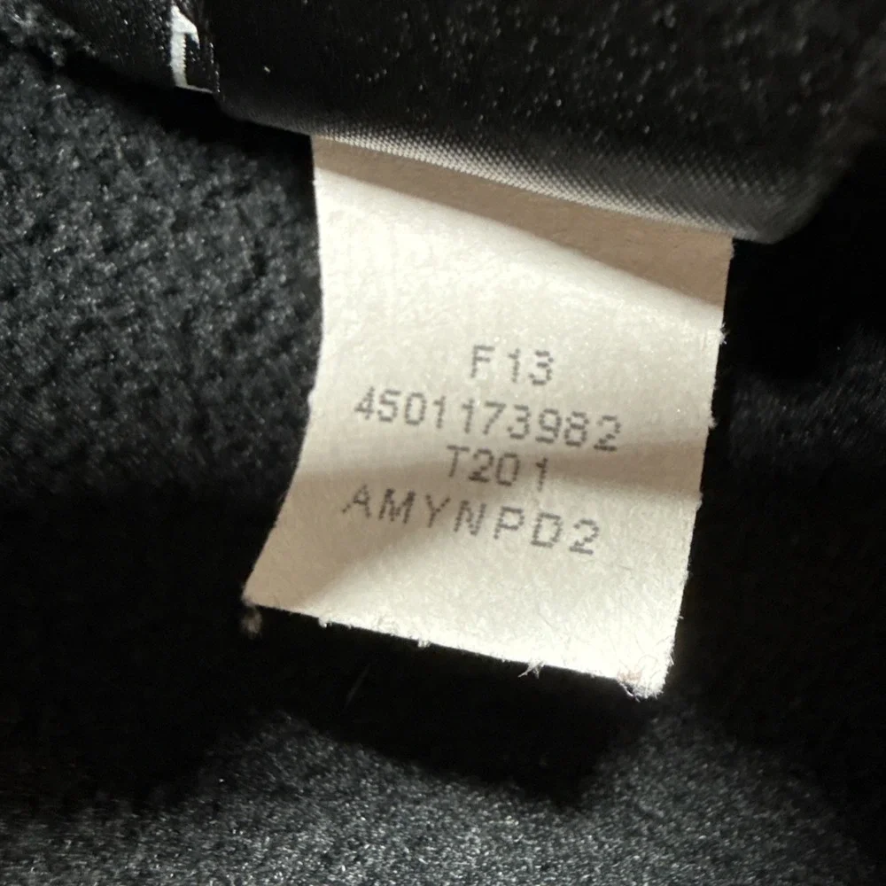 The North Face Denali Jacket Men Large Black Contrast Zipper Red Logo